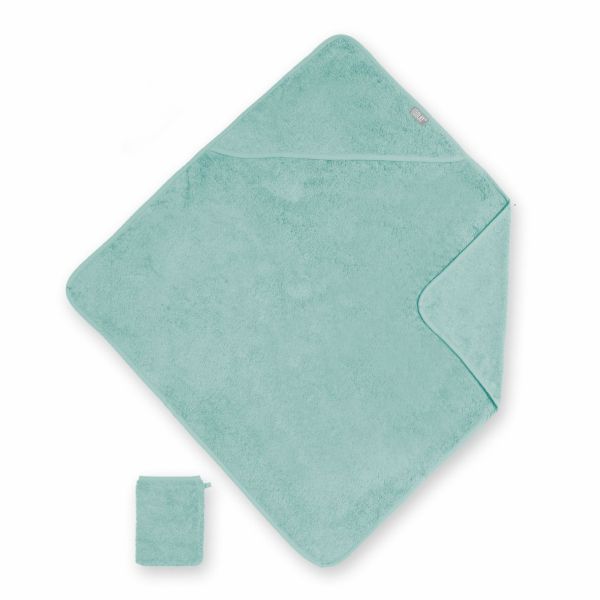Cape de bain bébé 75x75 cm Terry vert menthe