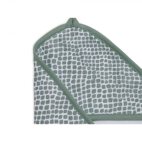 Cape de bain bébé 75x75 cm Jersey Snake Ash Green