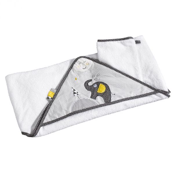 Cape de bain et gant de toilette Babyfan