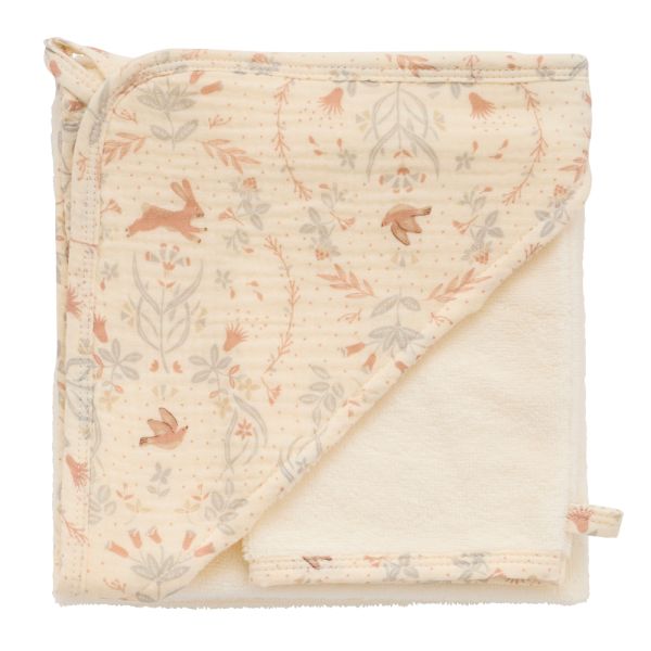 Cape de bain bambou avec gant - Jardin enchanté