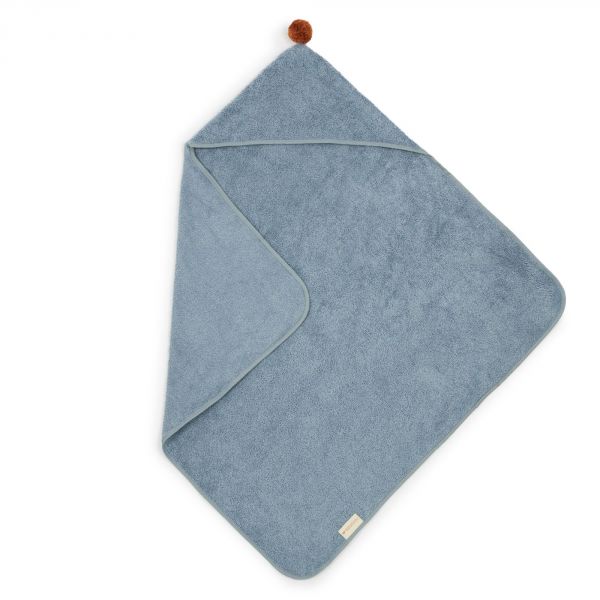 Cape de bain bébé So Cute coton bio Blue