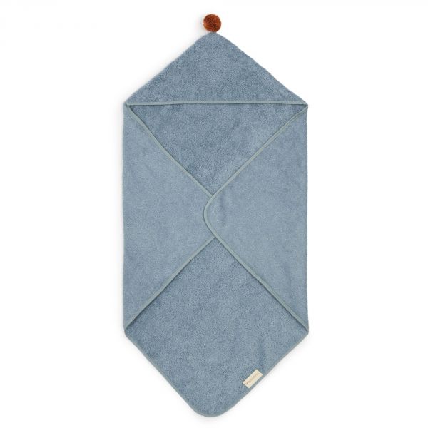 Cape de bain bébé So Cute coton bio Blue