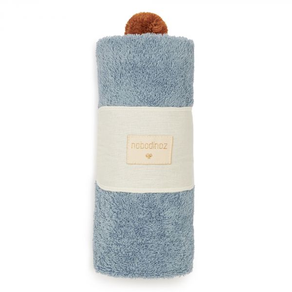 Cape de bain bébé So Cute coton bio Blue