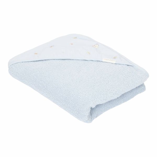 Cape de bain brodée - Blue - 100 x 100 cm