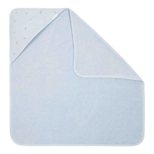 Cape de bain brodée - Blue - 100 x 100 cm