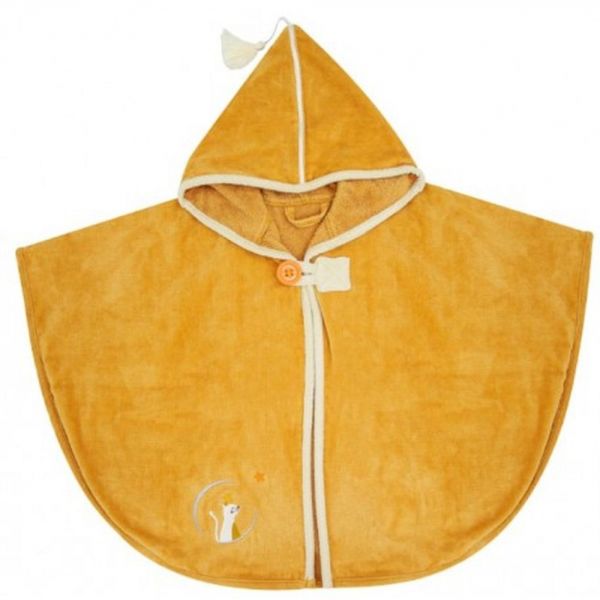 Cape de bain bébé Chat caramel personnalisable