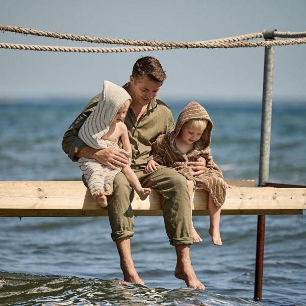 Cape de bain en coton BIO. Woodland. Cappuccino