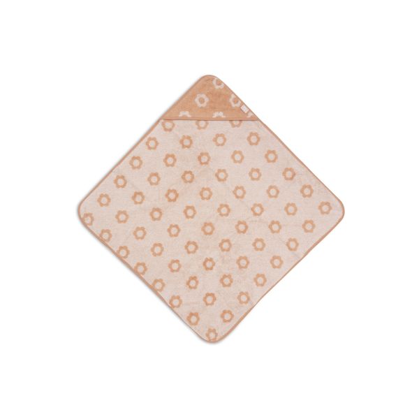 Cape de bain bébé éponge 75x75 cm Jacquard Flower