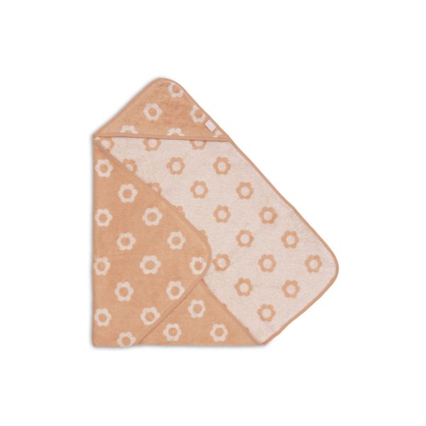 Cape de bain bébé éponge 75x75 cm Jacquard Flower