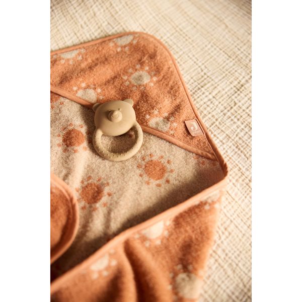 Cape de bain bébé éponge 75x75 cm Jacquard Sun