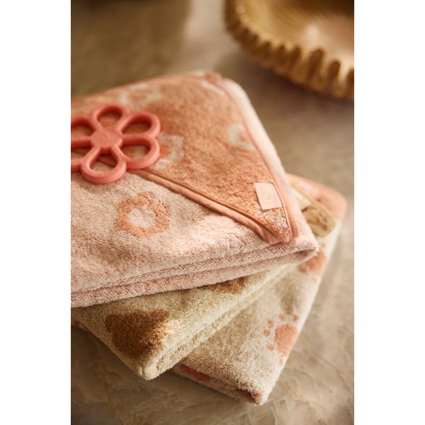 Cape de bain bébé éponge 75x75 cm Jacquard Teddy Bear