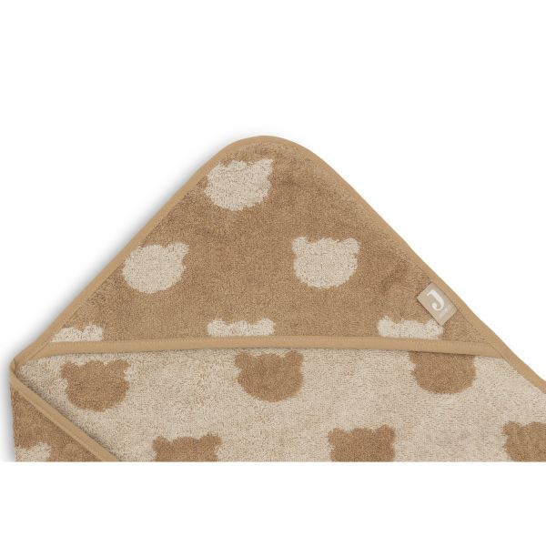 Cape de bain bébé éponge 75x75 cm Jacquard Teddy Bear