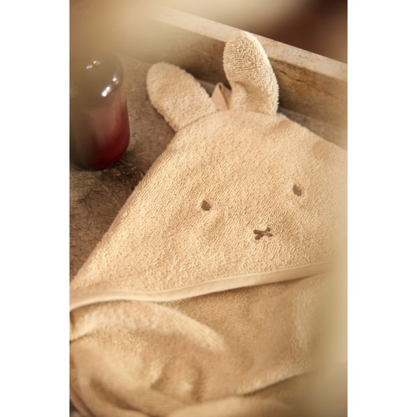 Cape de bain bébé éponge 75x75 cm Miffy Warm Sand