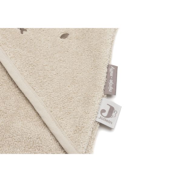 Cape de bain bébé éponge 75x75 cm Miffy Warm Sand
