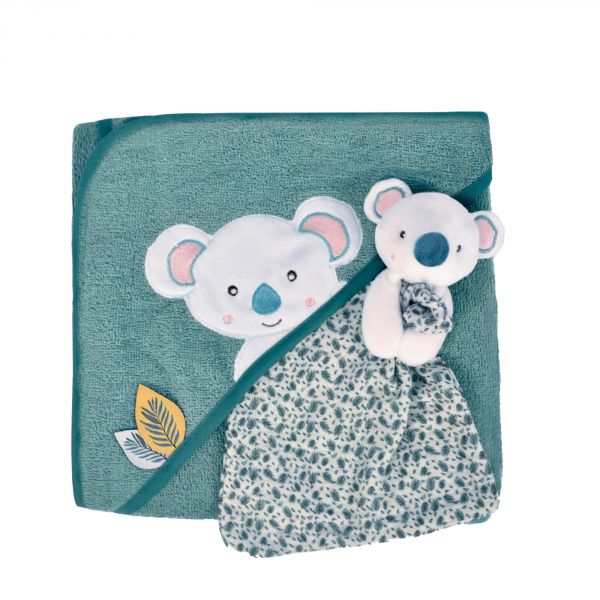 Coffret cape de bain et doudou Yoca le Koala