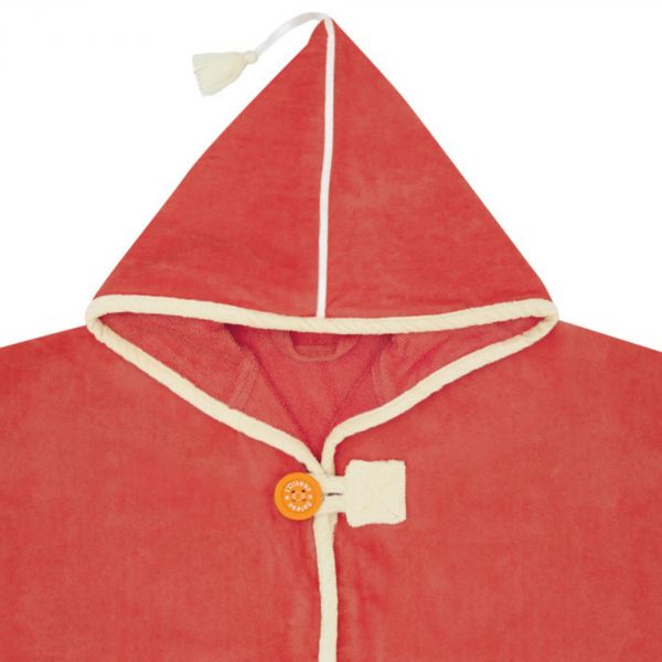 Cape de bain bébé Faon fraise personnalisable