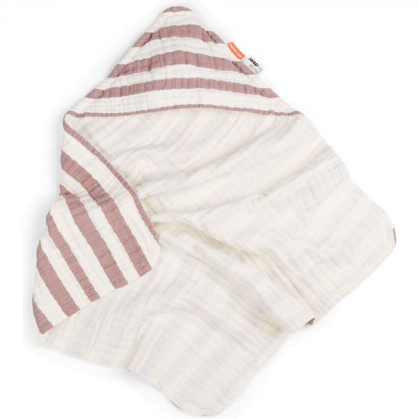 Cape de bain Stripes Rose