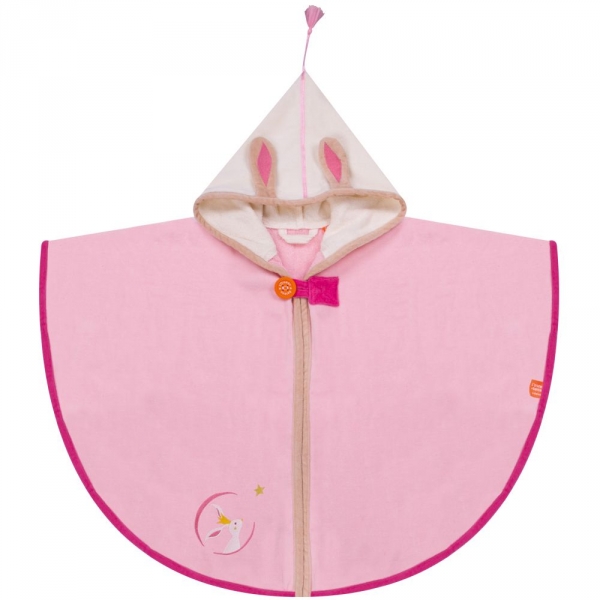 Cape de bain bébé Lapin rose personnalisable