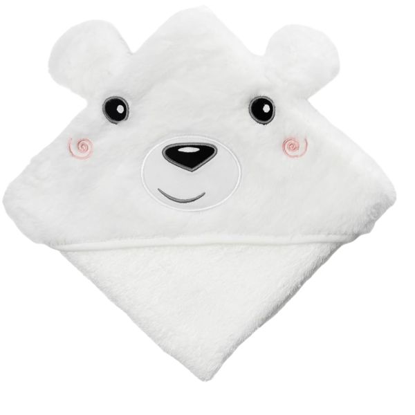 Cape de bain ours blanc