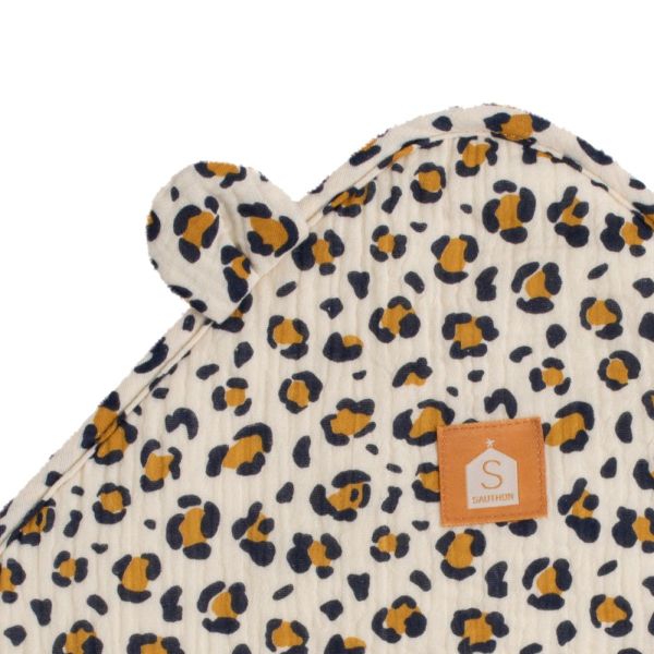 Cape de bain et gant de toilette Leopard