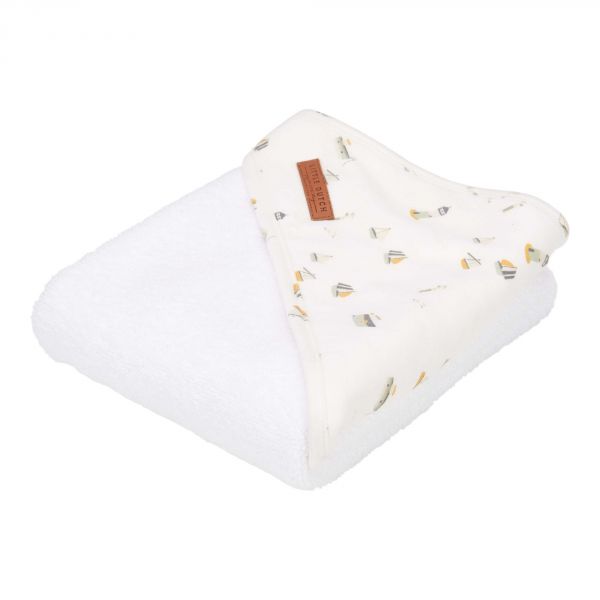 Cape de bain bébé 75x75 cm Sailors Bay White