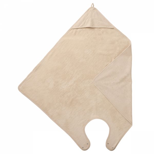 Cape de bain Tablier en bambou - biscuit