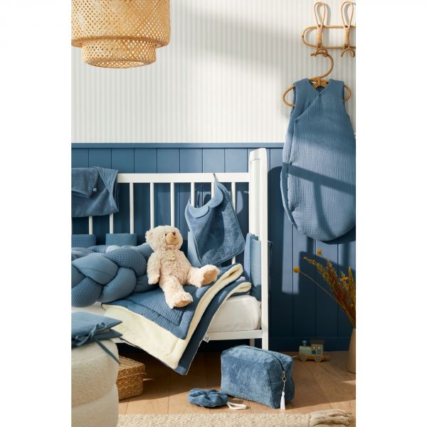 Cape de bain Tablier en bambou - pierre bleue