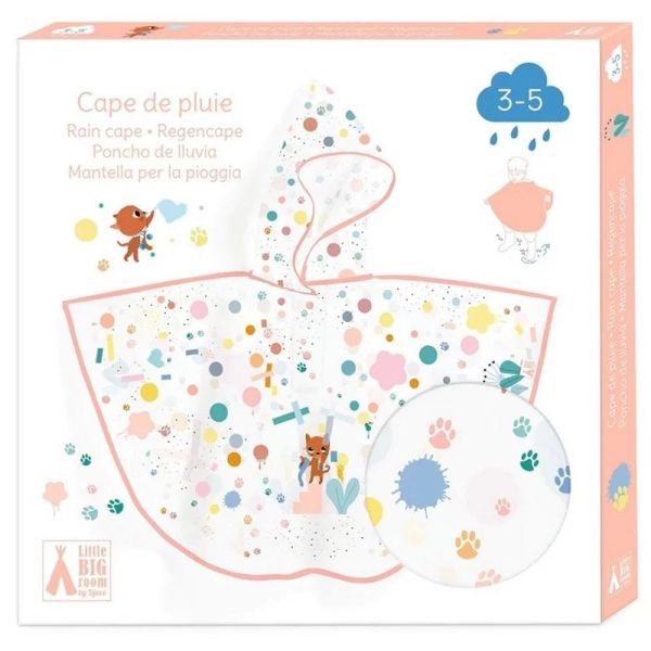 Cape poncho de pluie pour enfant Chat