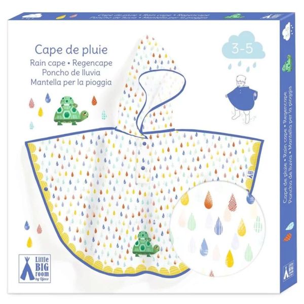Cape poncho de pluie pour enfant Tortue