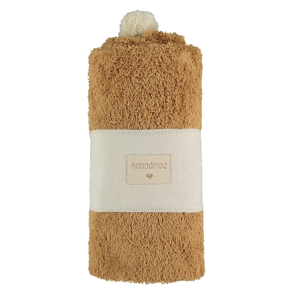 Cape de bain bébé So Cute coton bio caramel