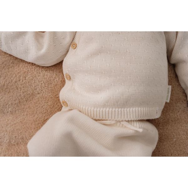 Cardigan en tricot wrap - Off White - 6/9 mois