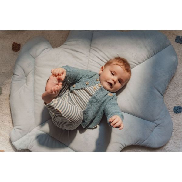 Cardigan tricoté - Baby Blue - 6/9 mois