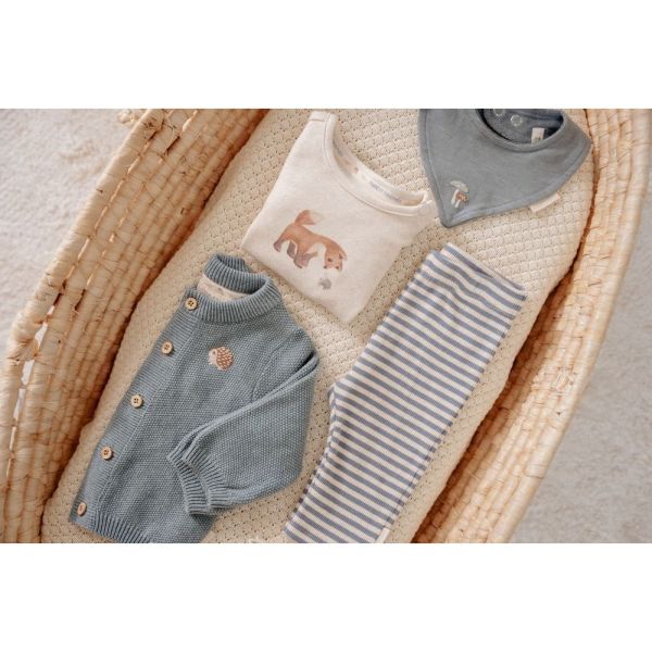 Cardigan tricoté - Baby Blue - 6/9 mois