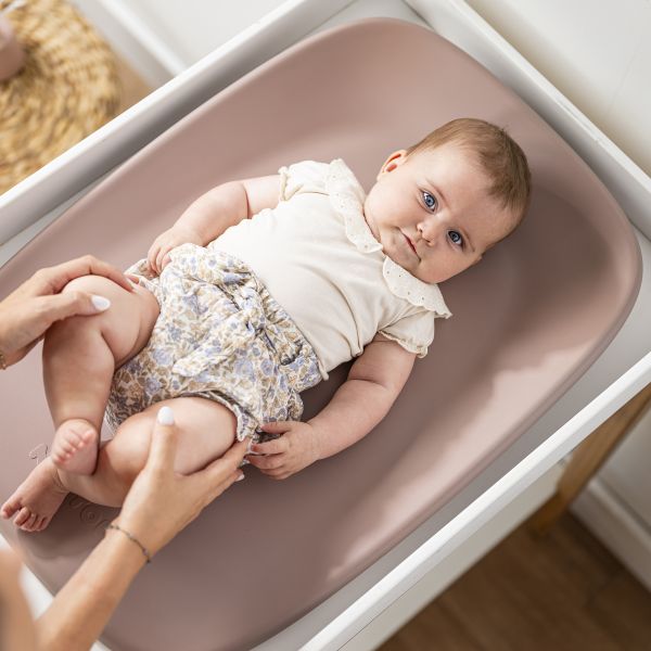 Matelas à langer en mousse Softy rose