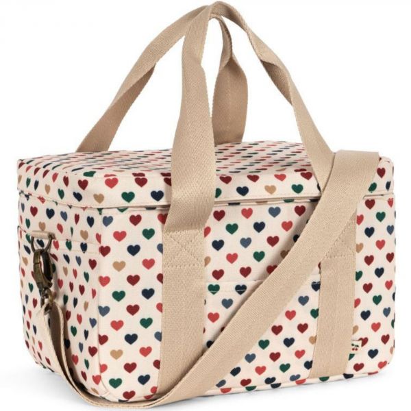 Sac isotherme - Beige motif à cœur