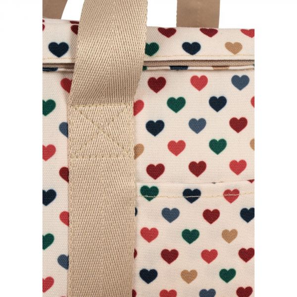 Sac isotherme - Beige motif à cœur