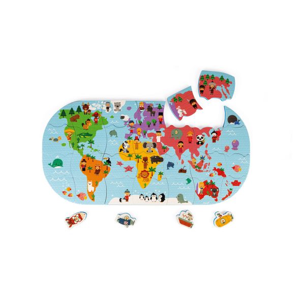 Puzzle de bain Carte des explorateurs