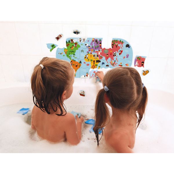 Puzzle de bain Carte des explorateurs