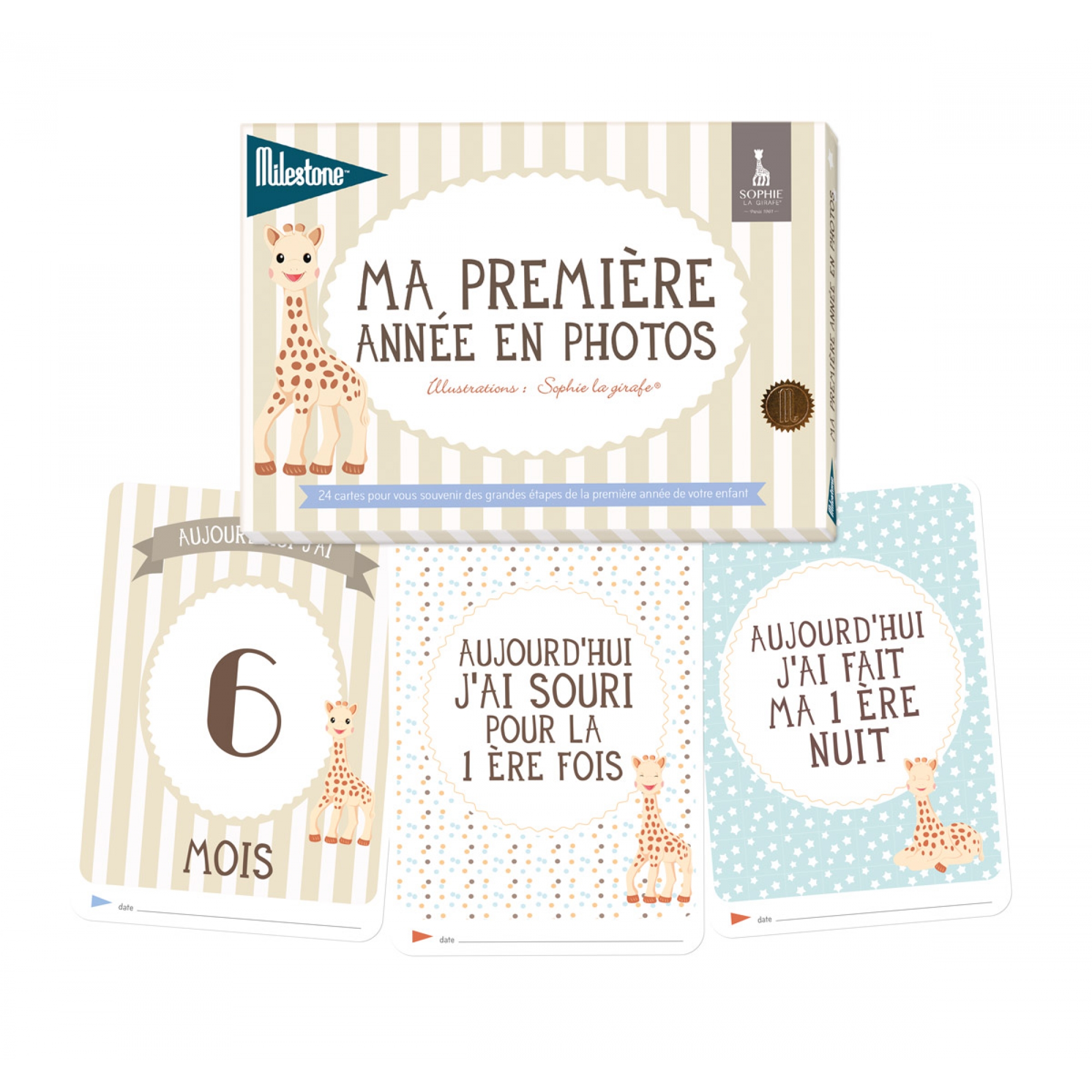 Milestone Cartes Photos Souvenirs Ma Premiere Annee Sophie La Girafe Made In Bebe