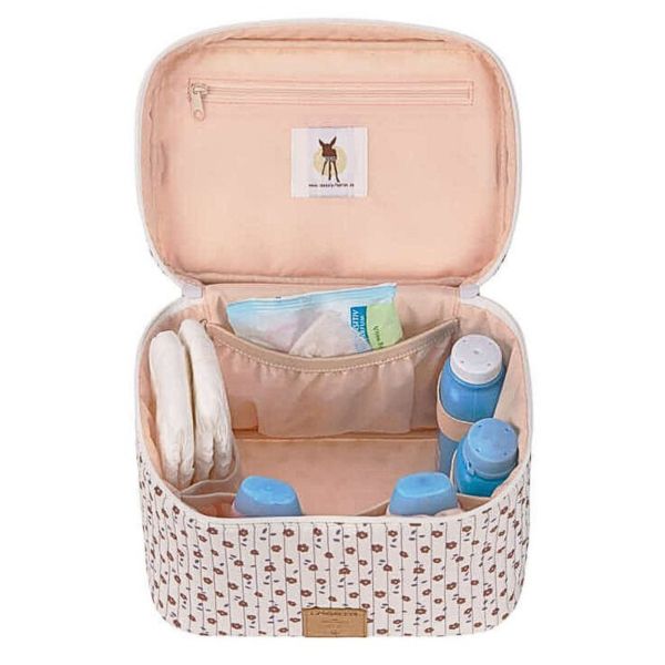 Trousse de toilette bébé - Fleurs blanc White