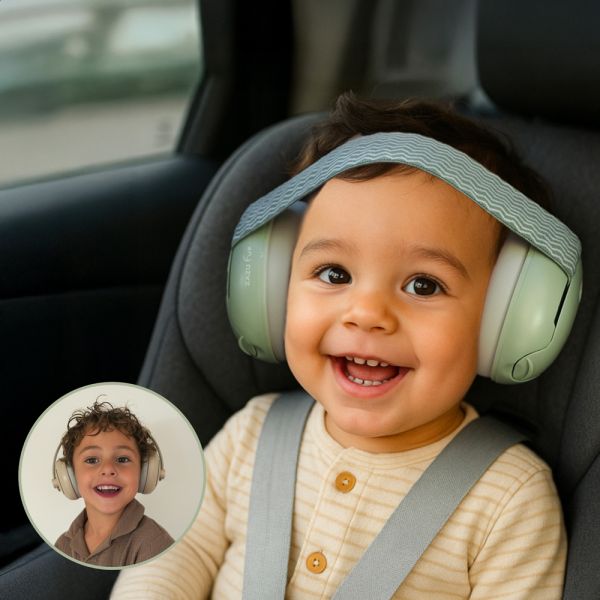 Casque antibruit évolutif bébés et enfants sauge