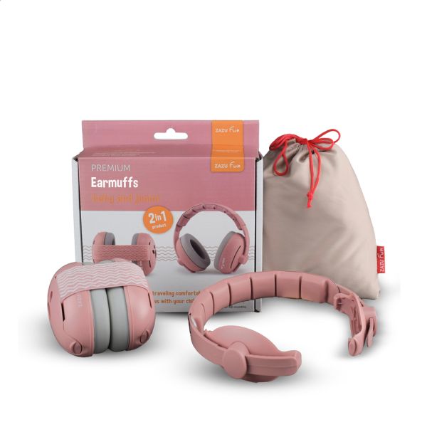 Casque antibruit évolutif bébés et enfants rose