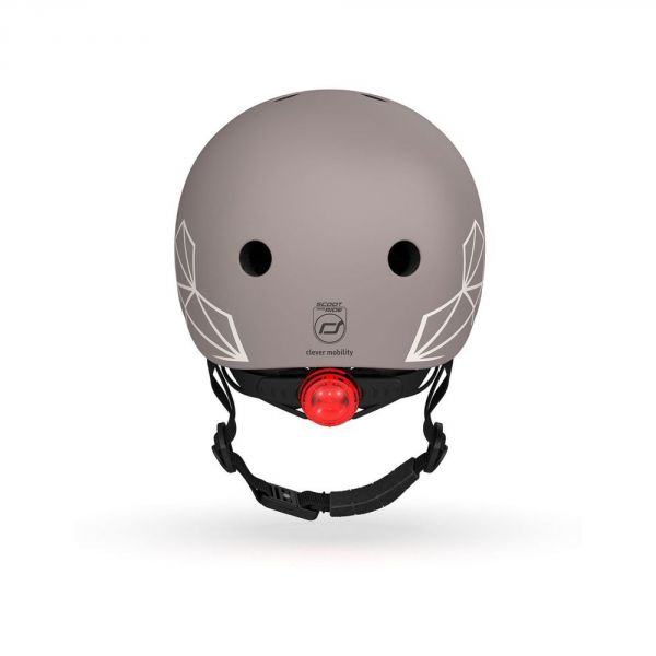 Casque pour enfant taille XS lifestyle lignes taupe