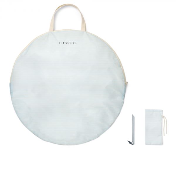 Tente de plage Cassie Pure sky / crème de la crème stripe