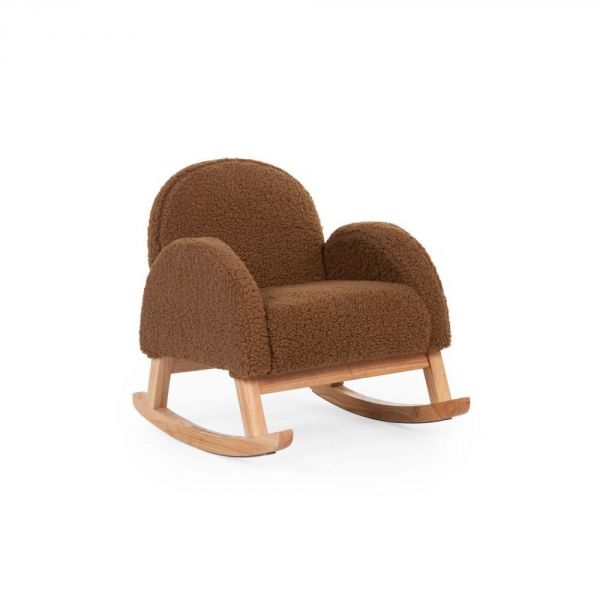 Fauteuil à bascule pour enfant Teddy brun naturel