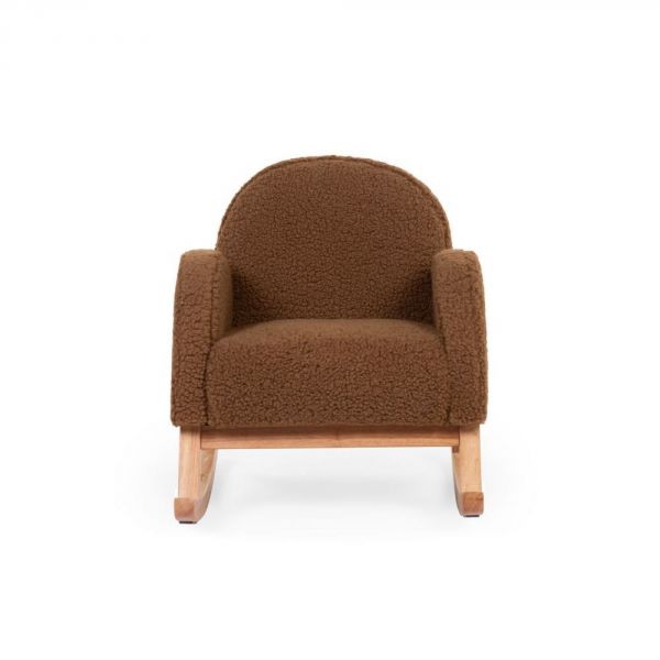 Fauteuil à bascule pour enfant Teddy brun naturel