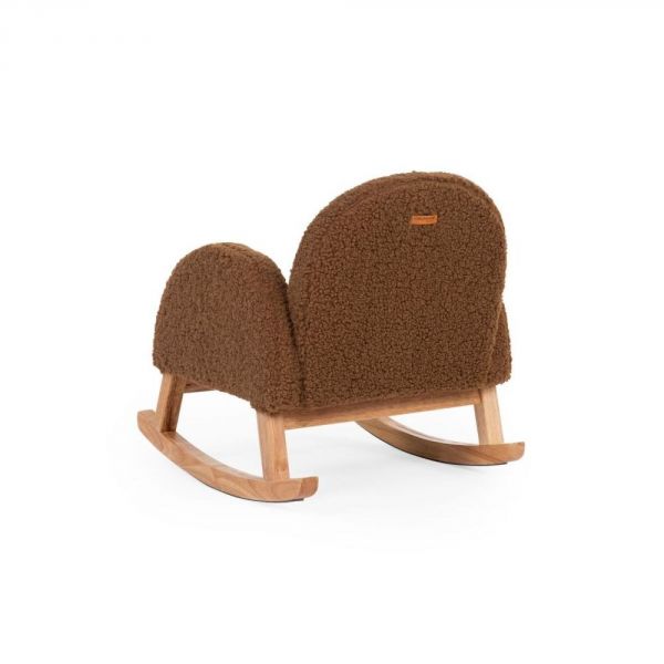 Fauteuil à bascule pour enfant Teddy brun naturel