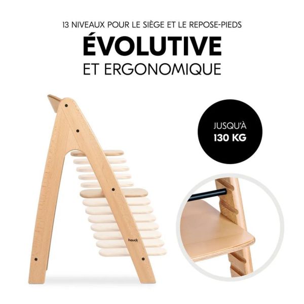 Pack Chaise haute évolutive Arketa N Play Beech avec plateau et jeu en bois Play Cockpit