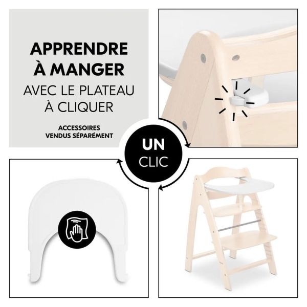 Pack Chaise haute évolutive Arketa N Play Beech avec plateau et jeu en bois Play Cockpit