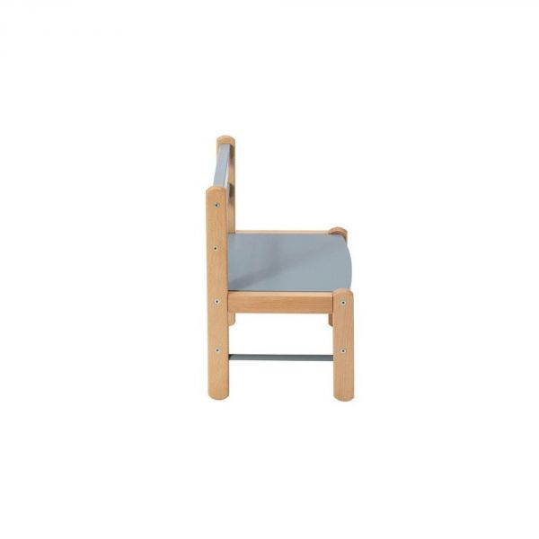 Petite chaise basse enfant Louise Hybride bleu gris